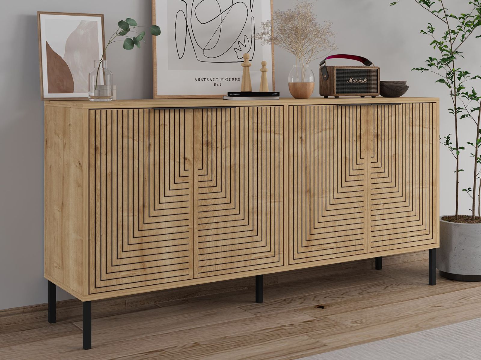 Mobistoxx Dressoir LAUREAT 4 deuren saphire eik