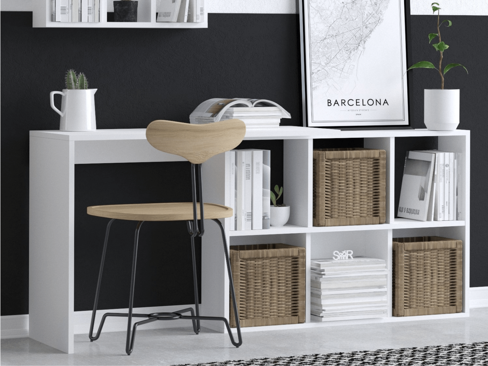 Bureau JAKKORA 145 cm wit