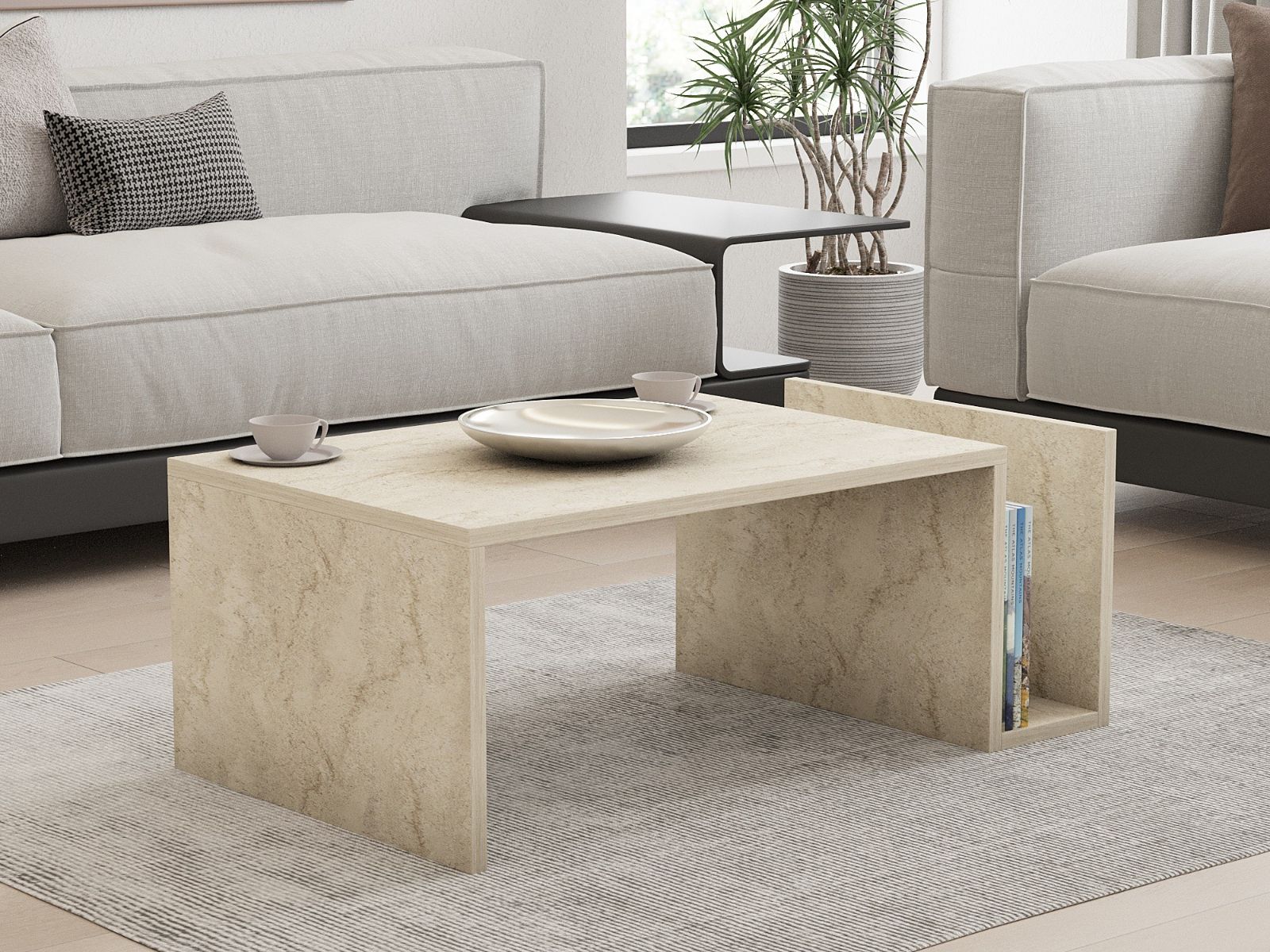 Salontafel MEMORY 87 cm travertijn