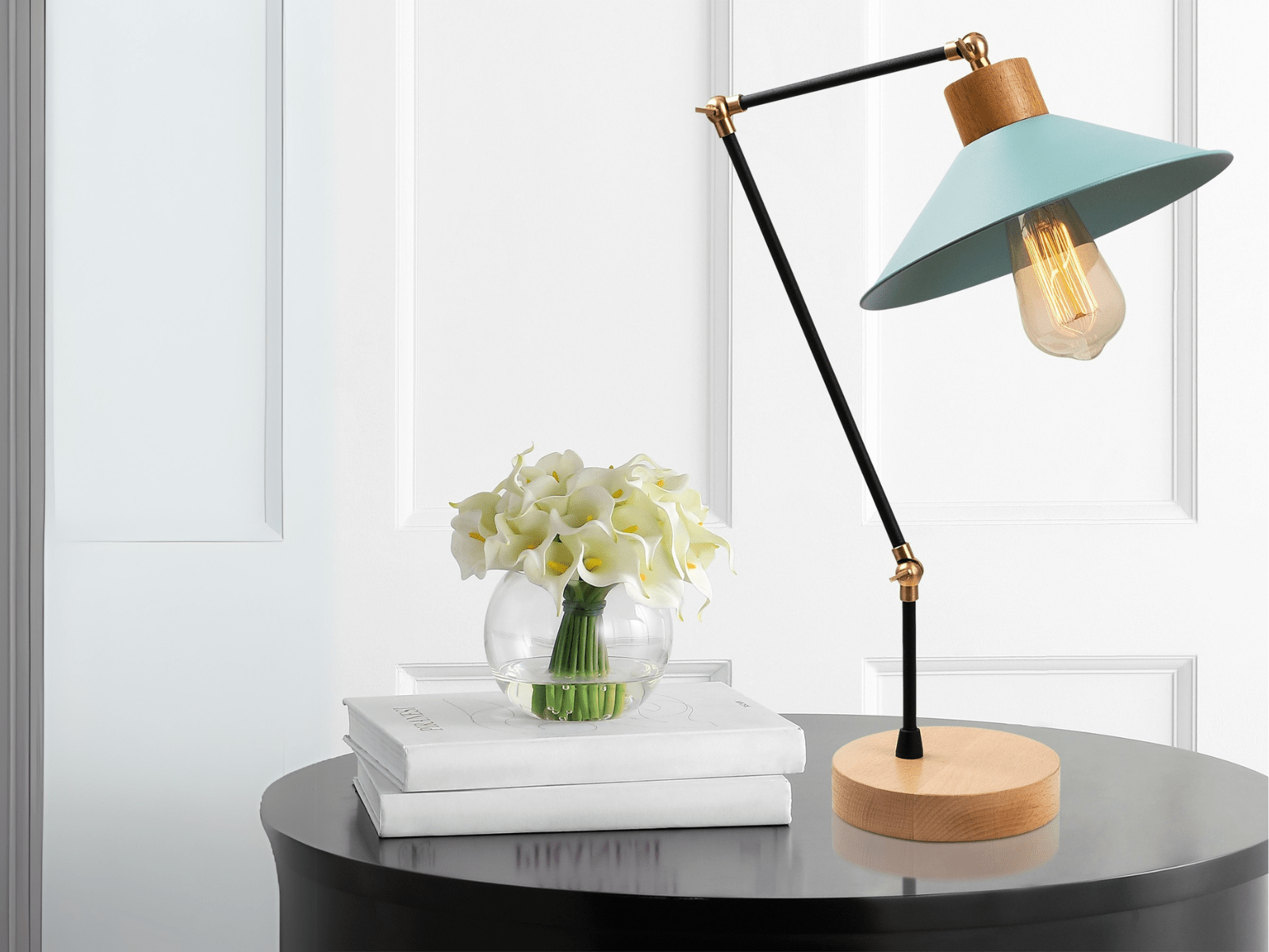 Tafellamp MANORIA 1 lamp blauw