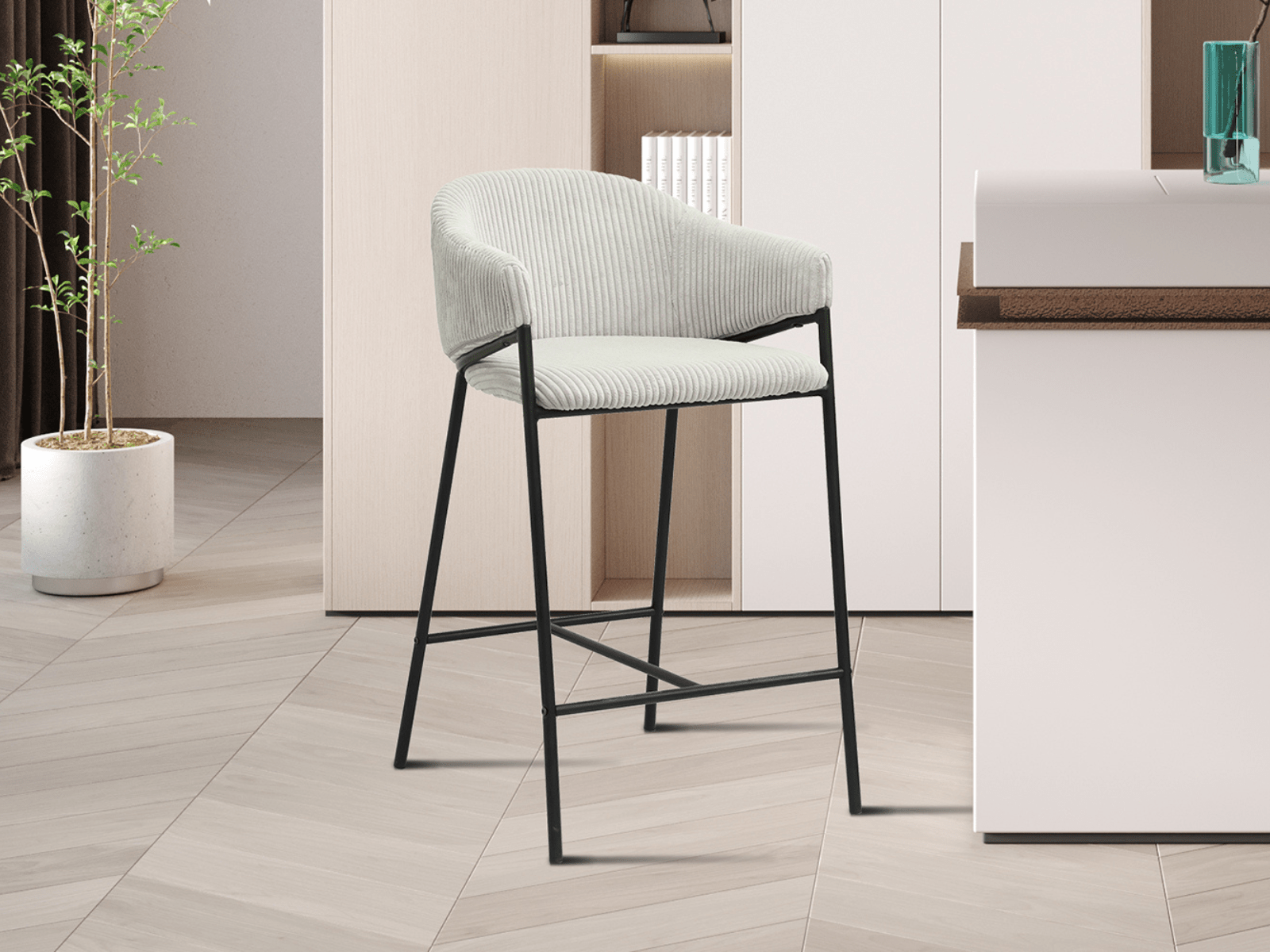 Barkruk NICOLE lichtgrijs