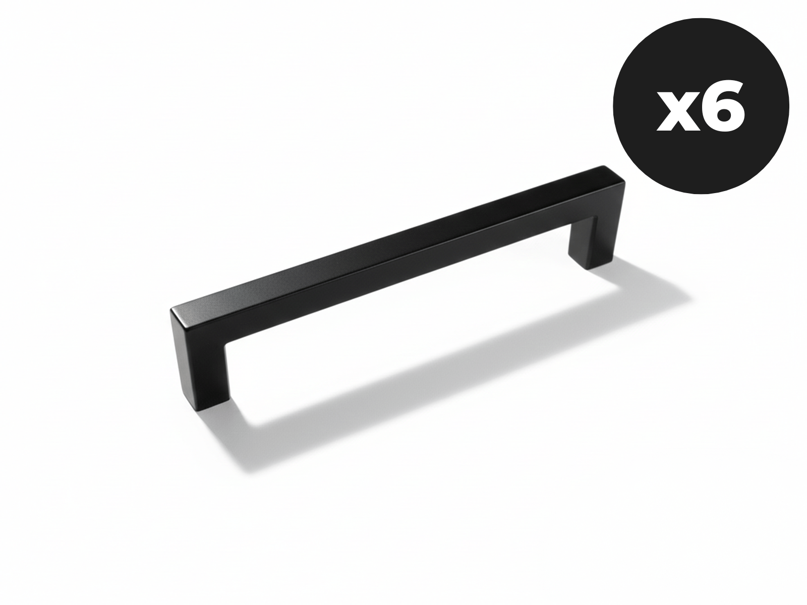 Set van 6 handgrepen WASHING zwart