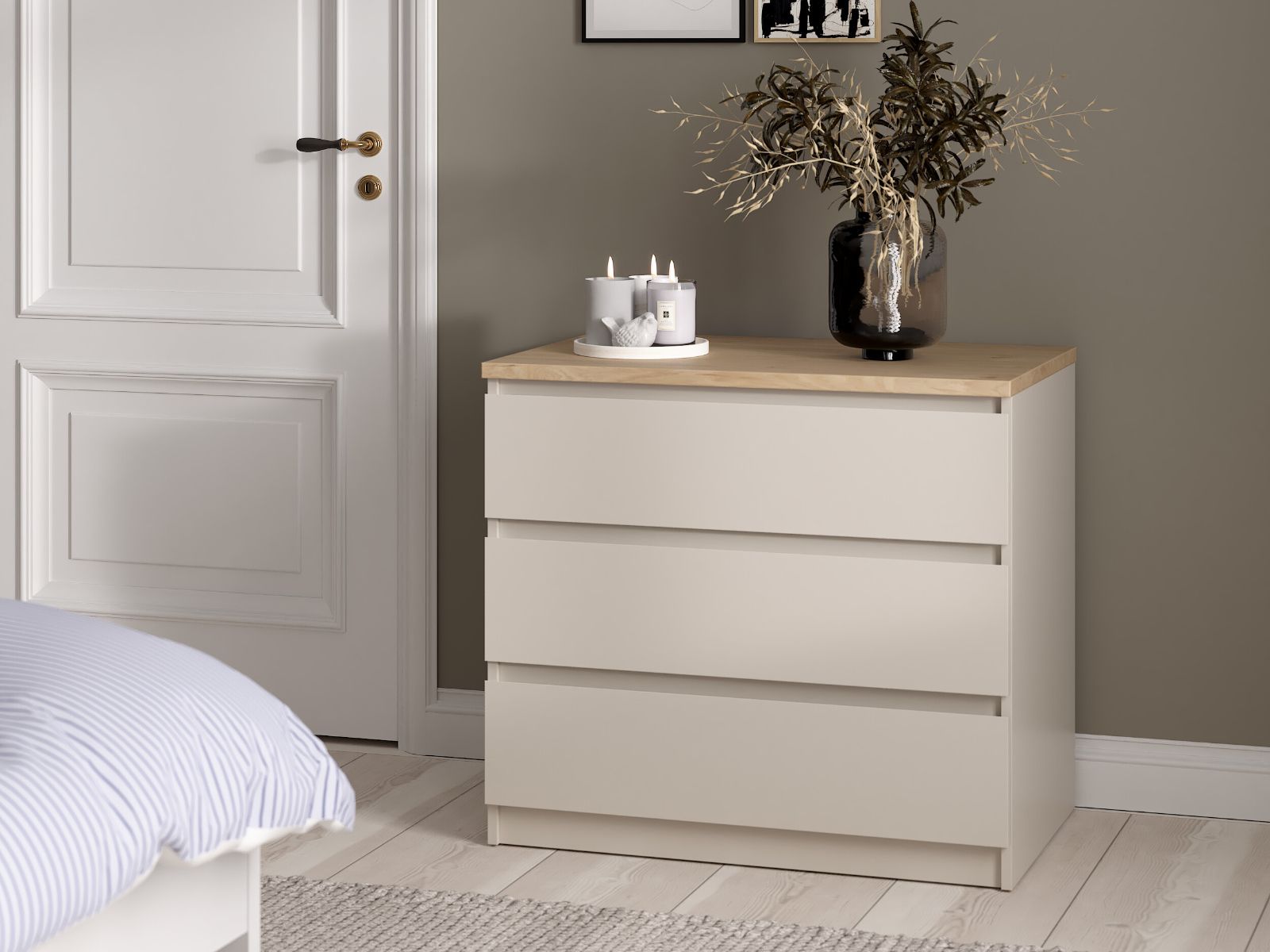 Commode NAIADE 3 lades kasjmier/jackson eik