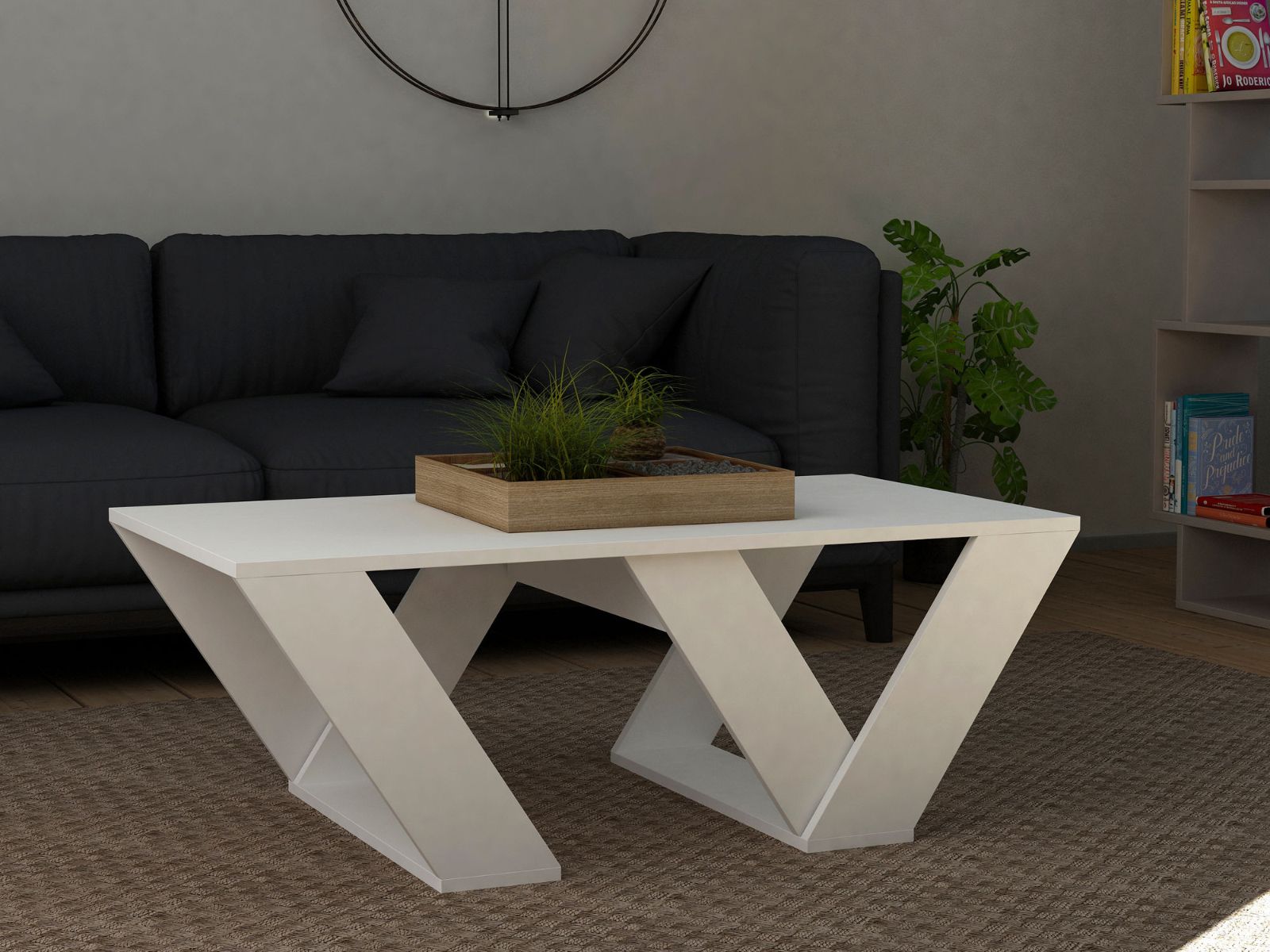 Salontafel PIPO 110 cm wit