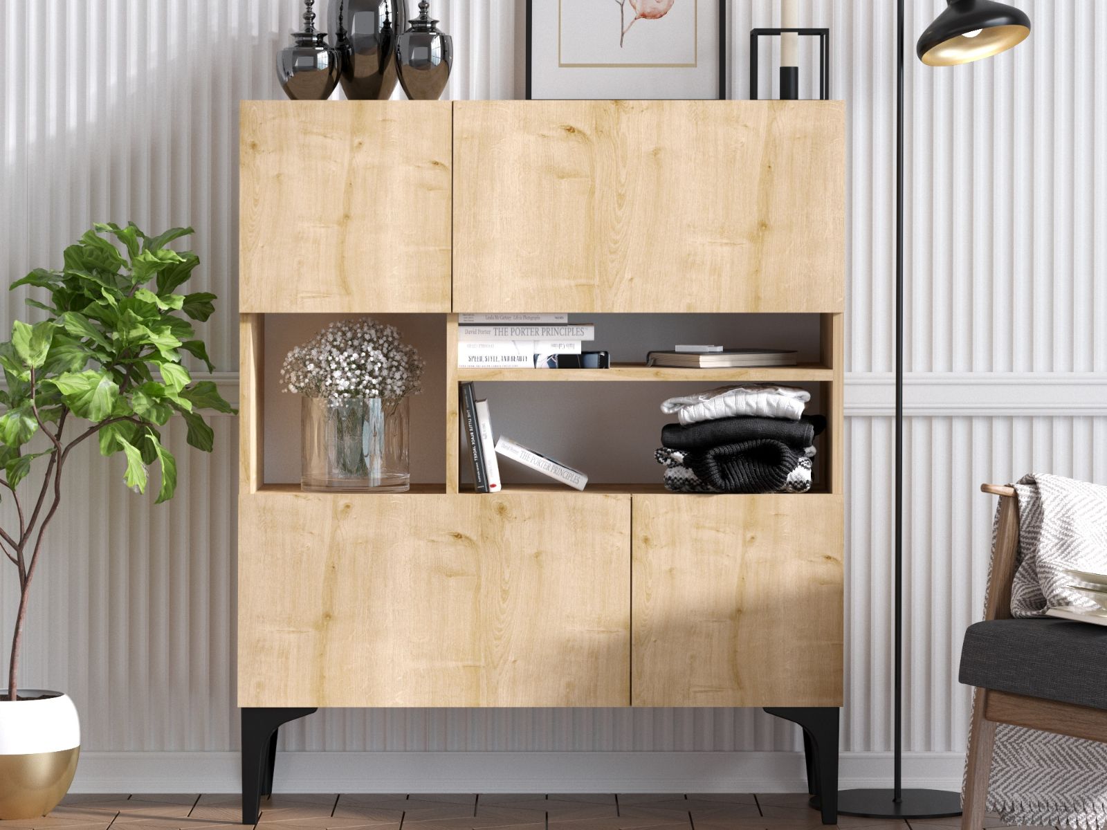 Commode HAWA 3 deuren saphire eik