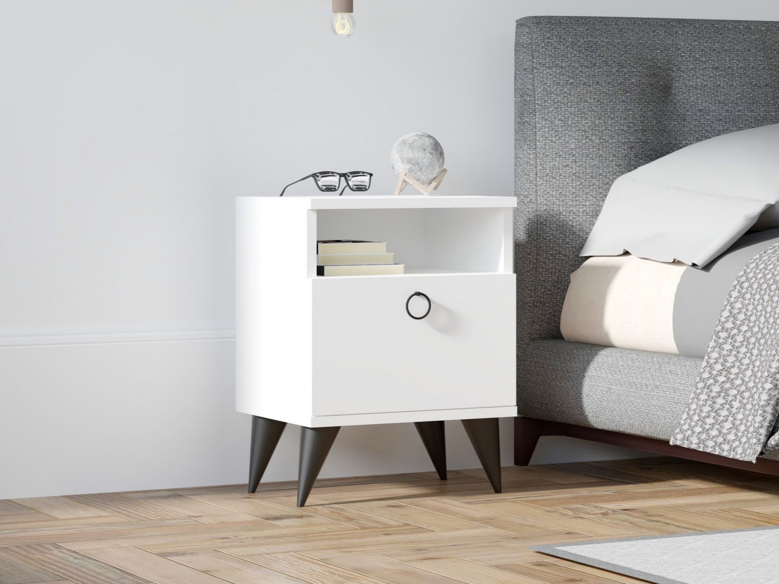 Nachtkastje BRALON 1 deur wit