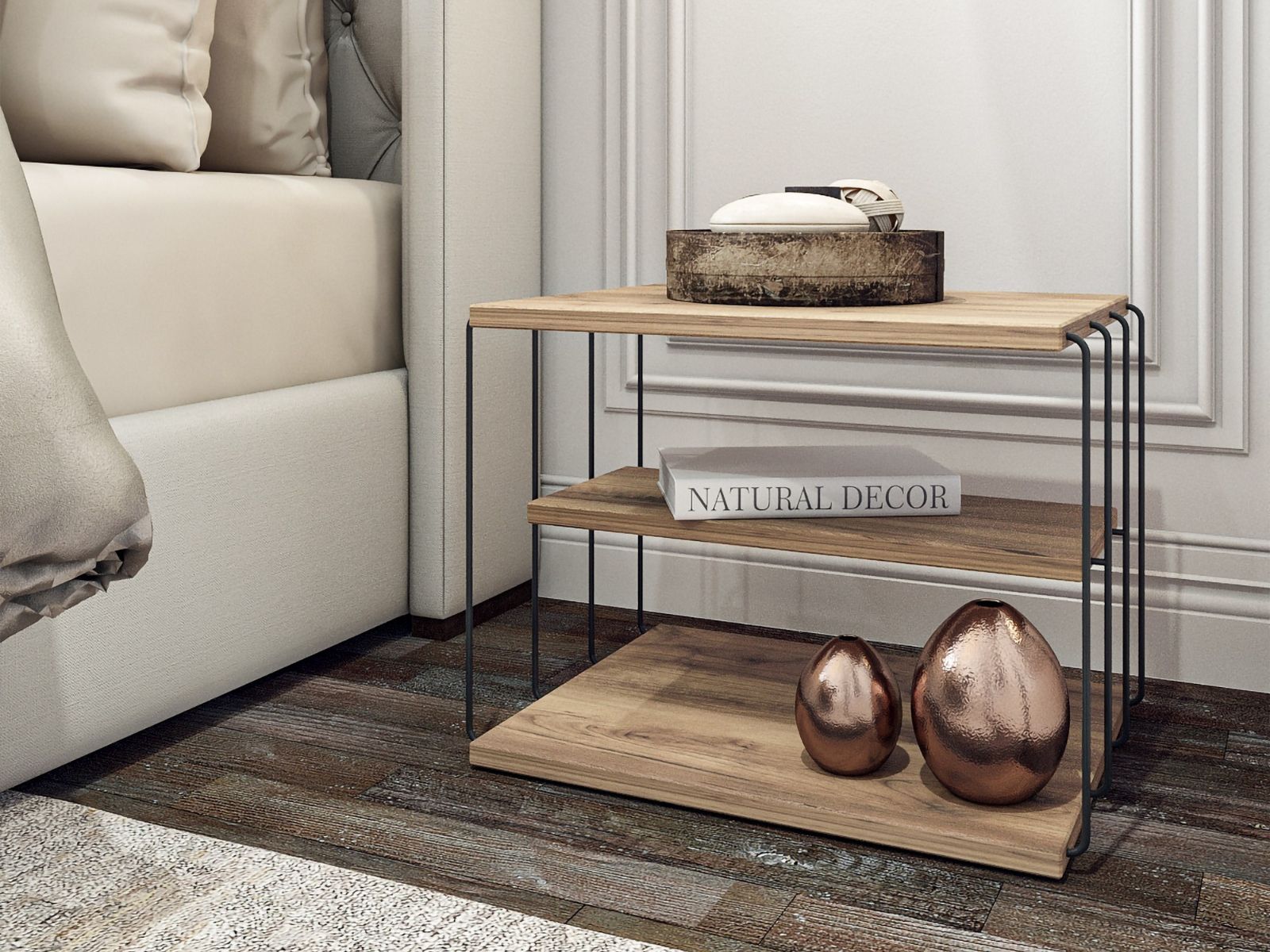 Bijzettafel LEBRON 50 cm atlantische pijnboom