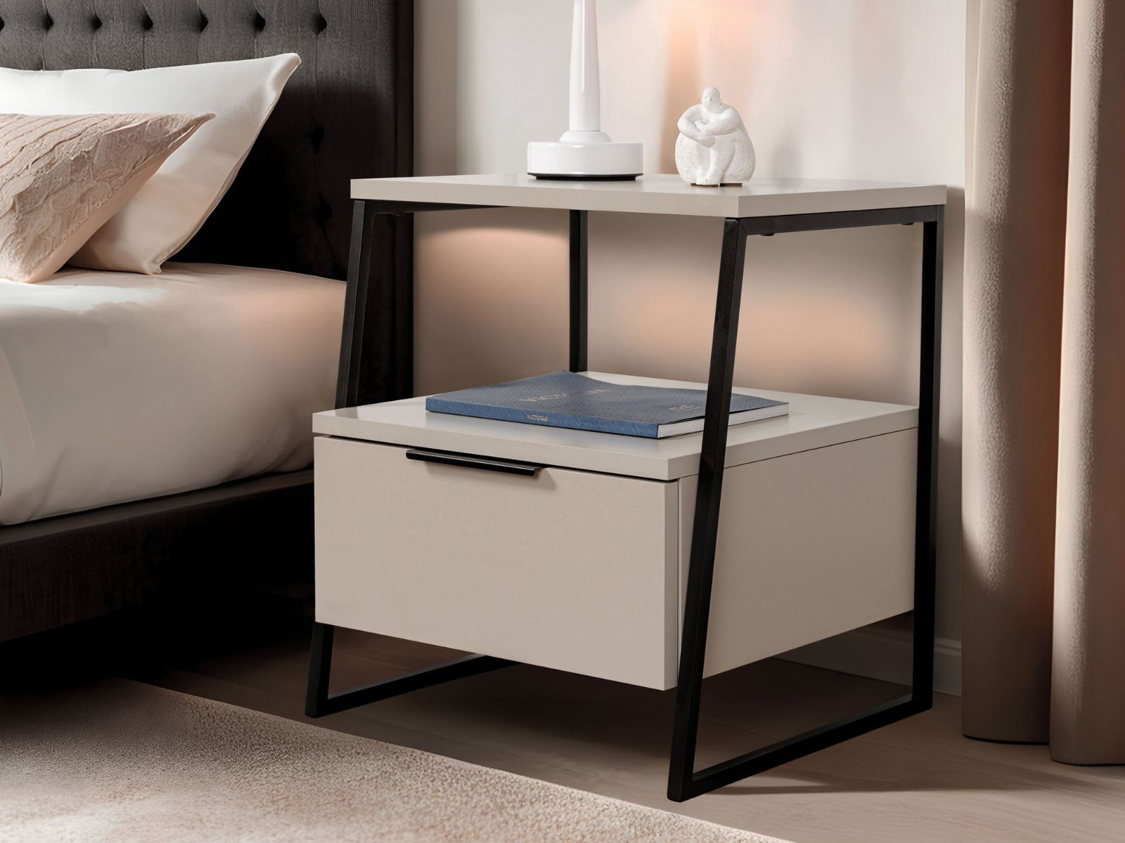 Nachtkastje PALPA 1 deur kasjmier