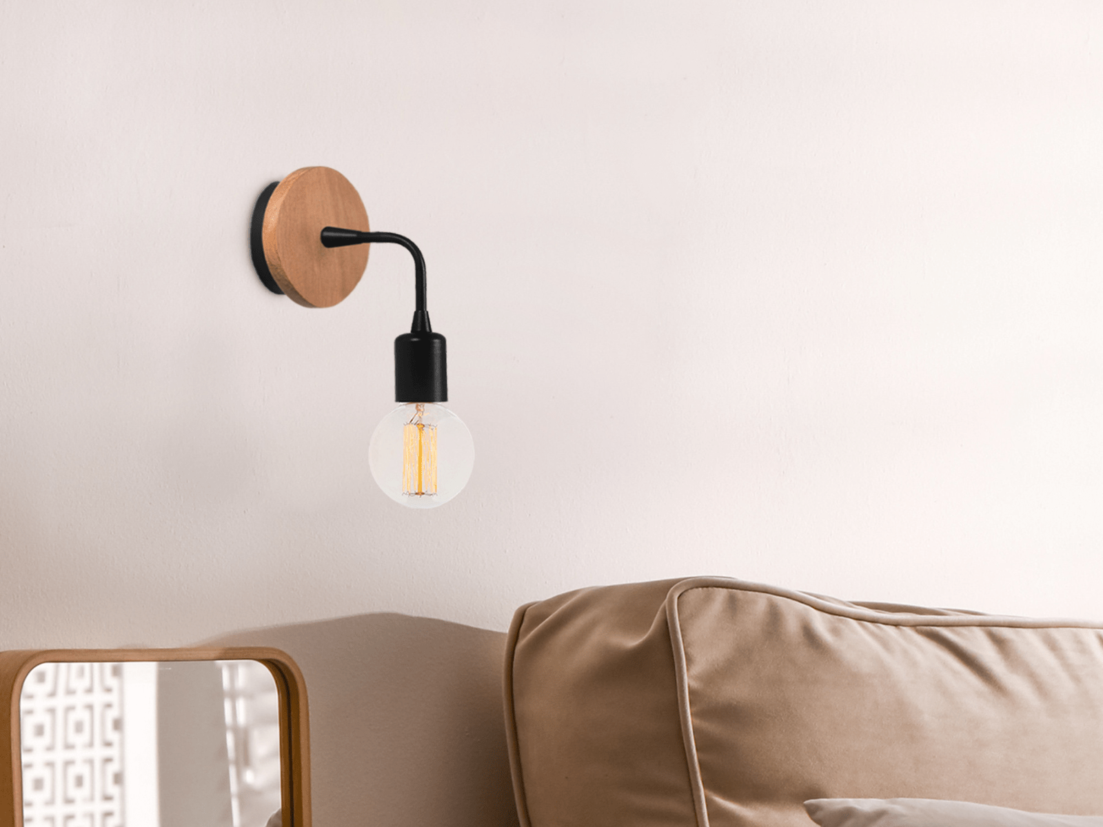 Wandlamp MARTINI 1 lamp bruin