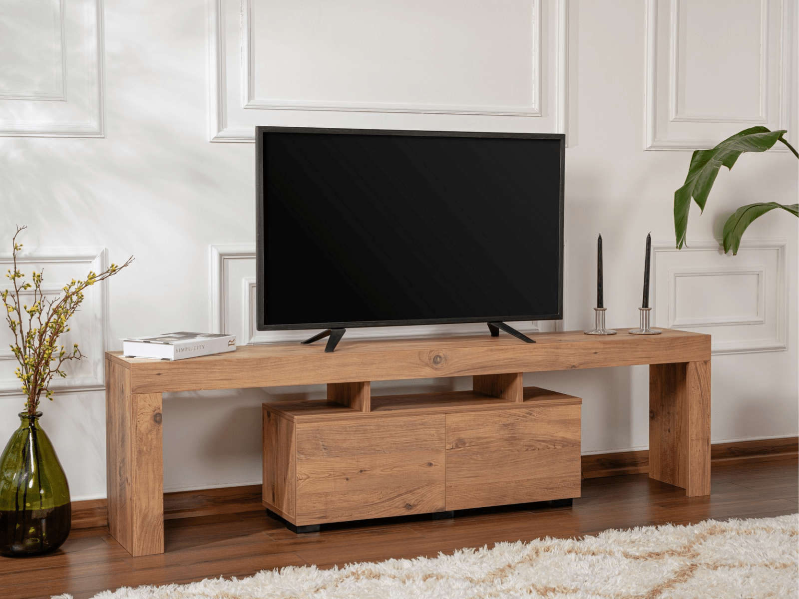 Tv-meubel ELORA 2 klapdeuren atlantische pijnboom