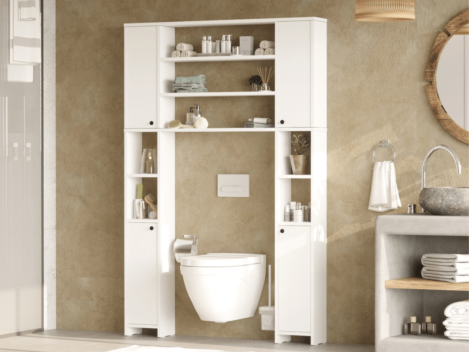 Toiletmeubel LOEWIE 4 deuren wit