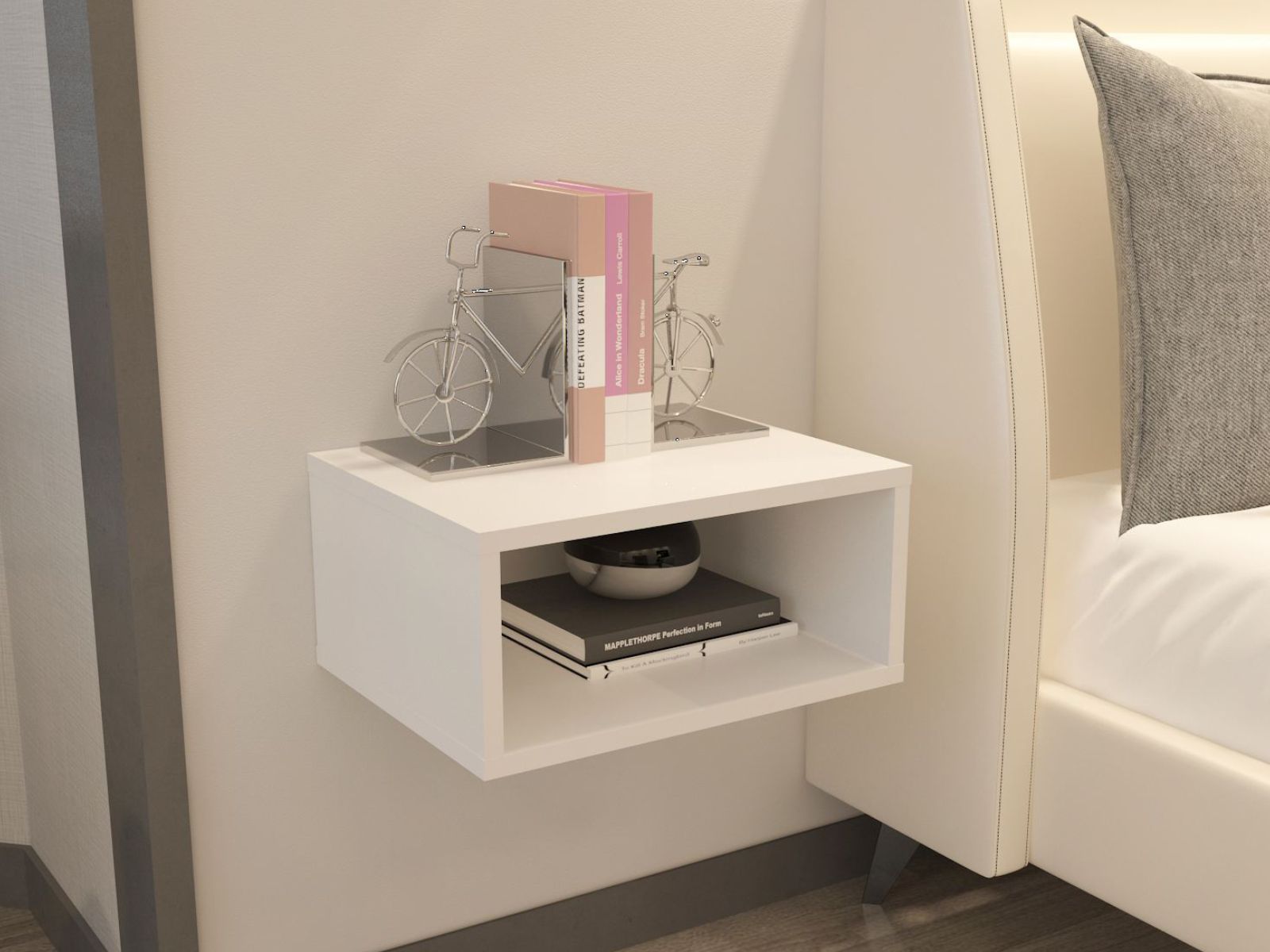 Zwevend nachtkastje DOREX wit