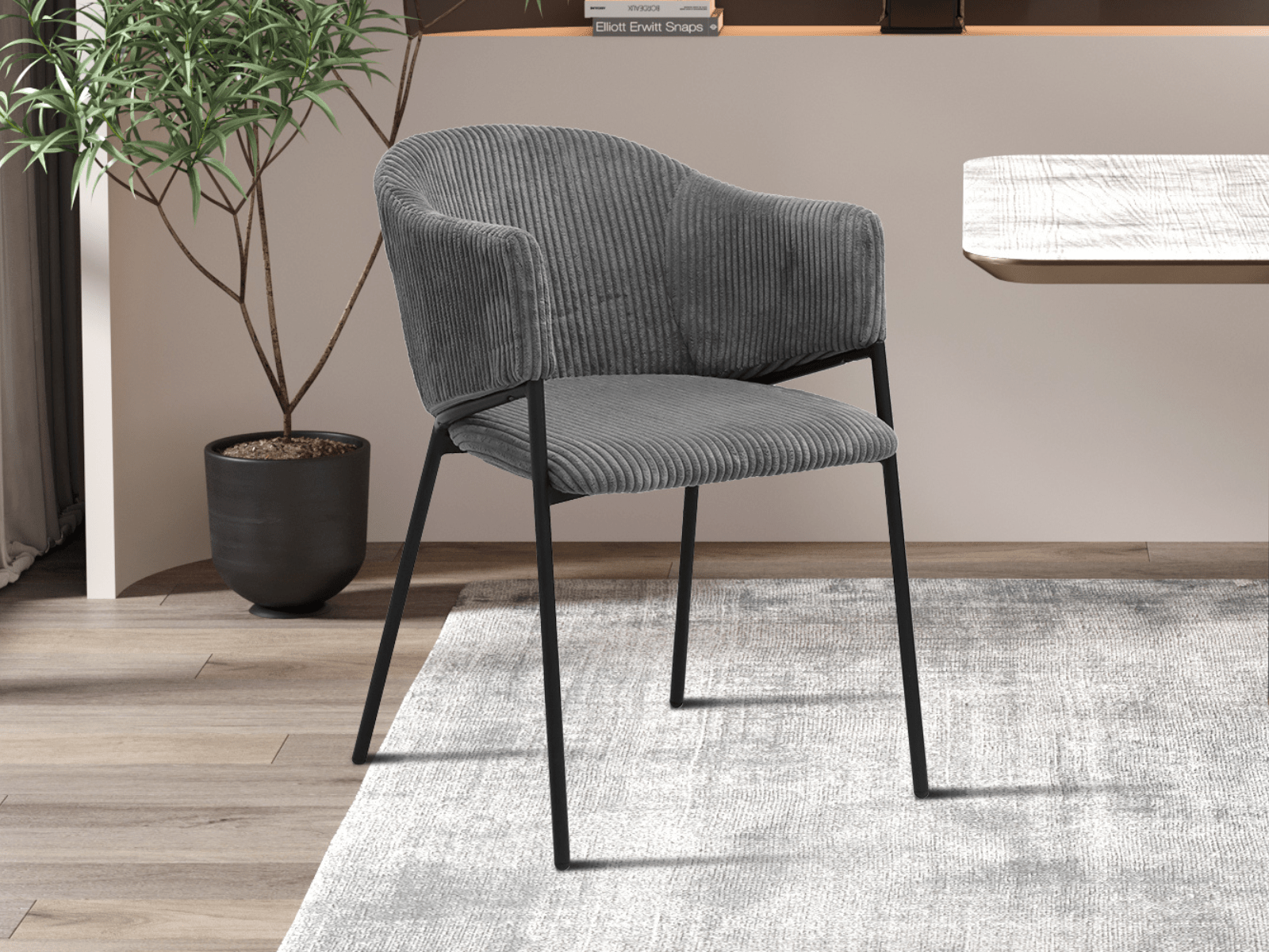 Stoel NICOLE donkergrijs