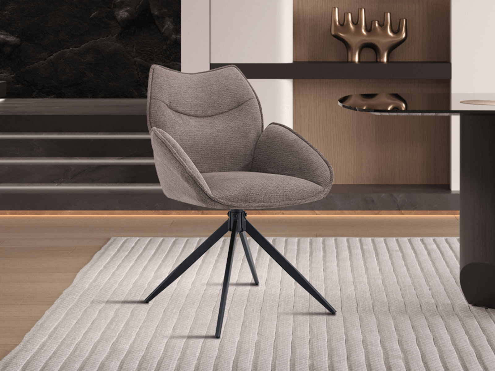 Draaistoel MAGDA peper