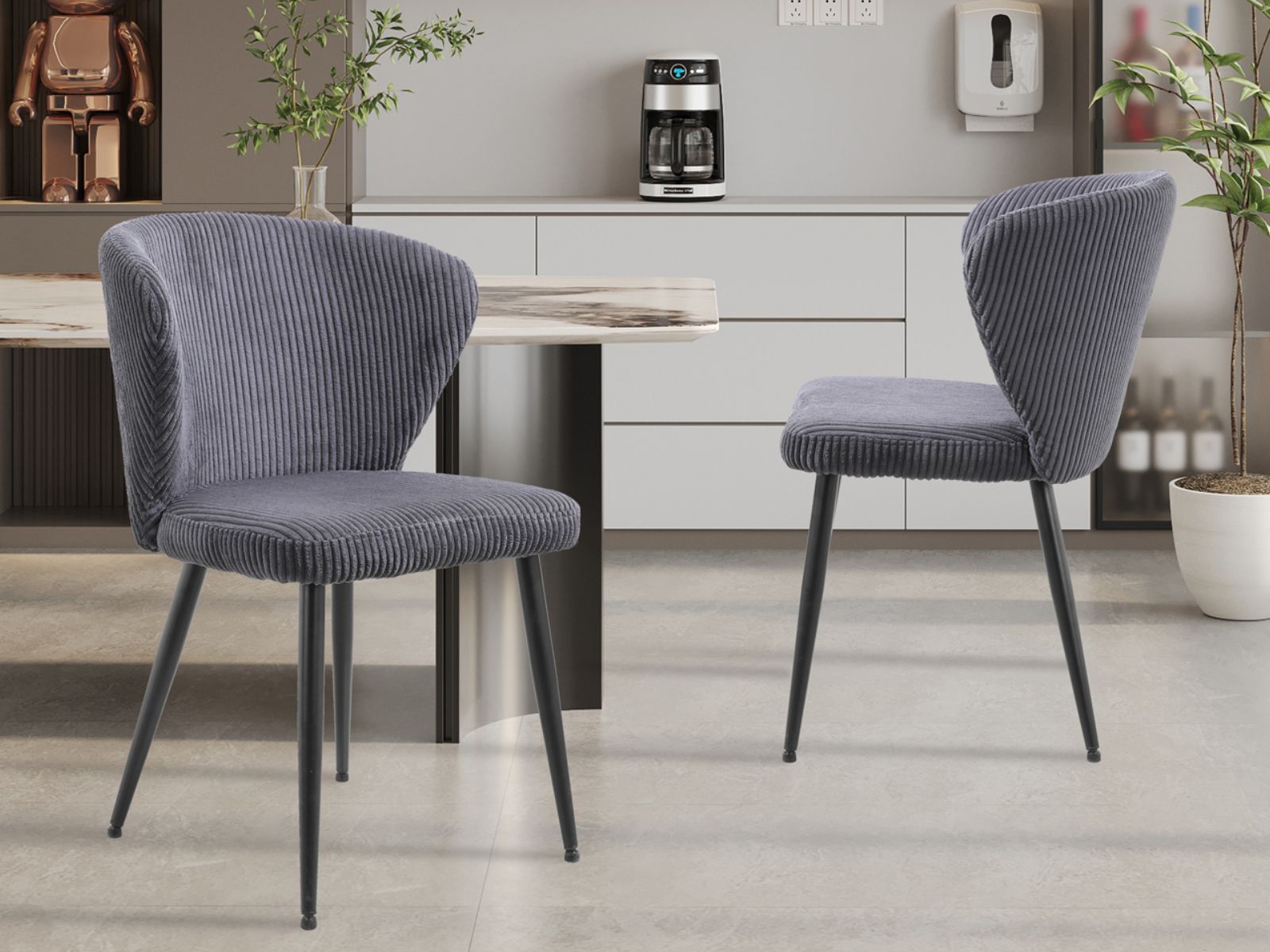 Stoel LEONARDO grijs