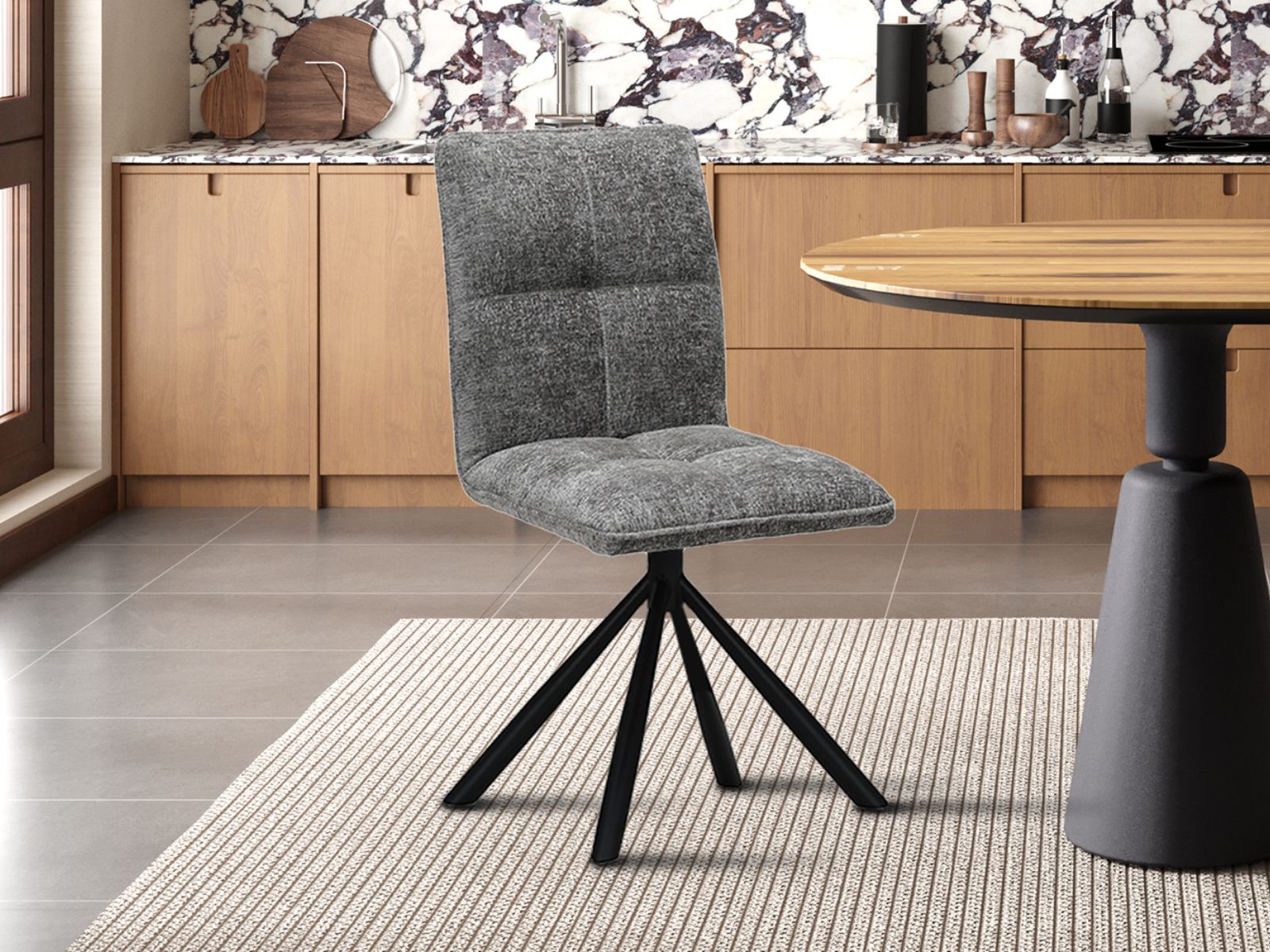 Draaistoel JACKOTTE grijs