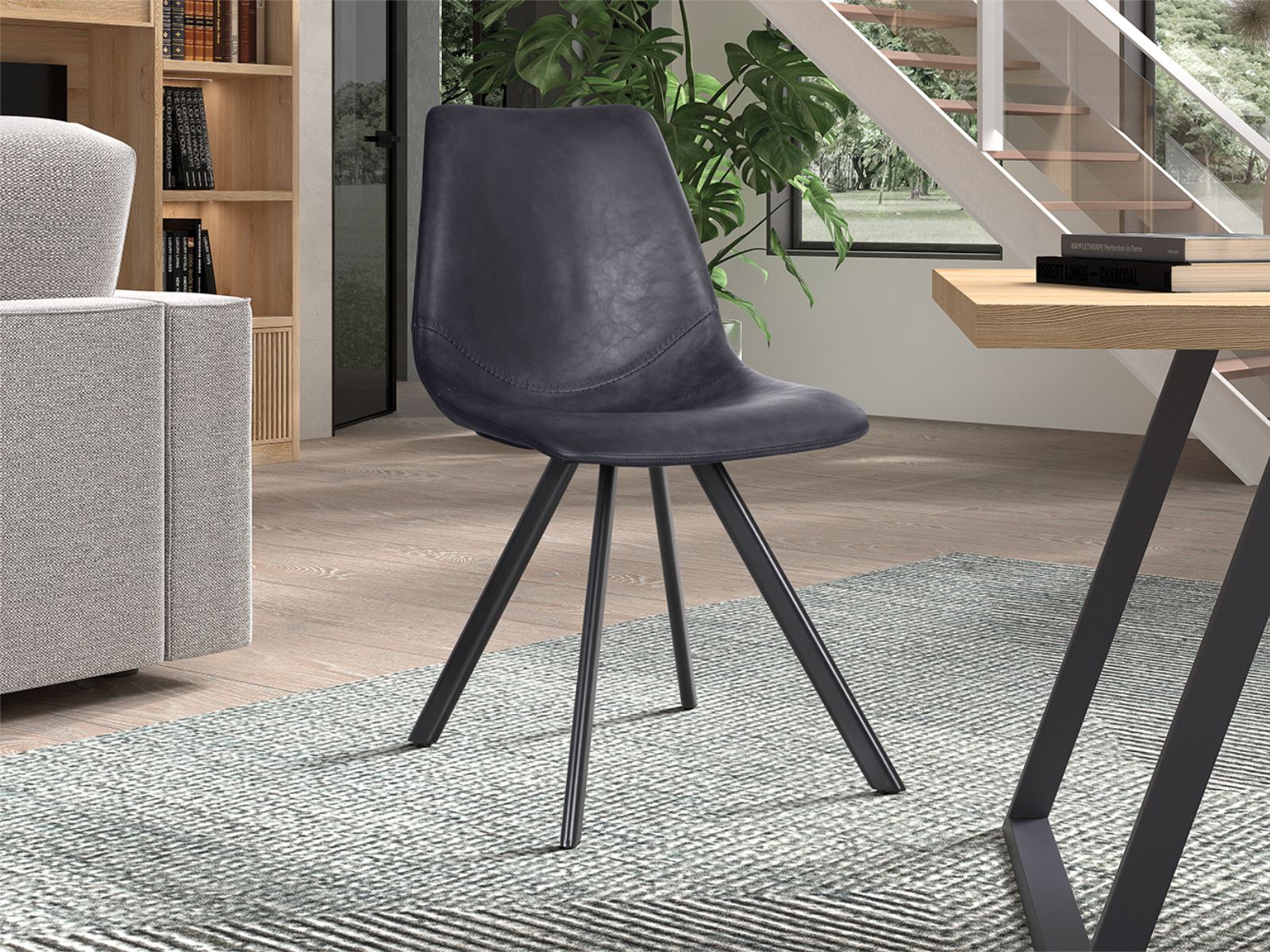 Moderne stoel YUKA zwart