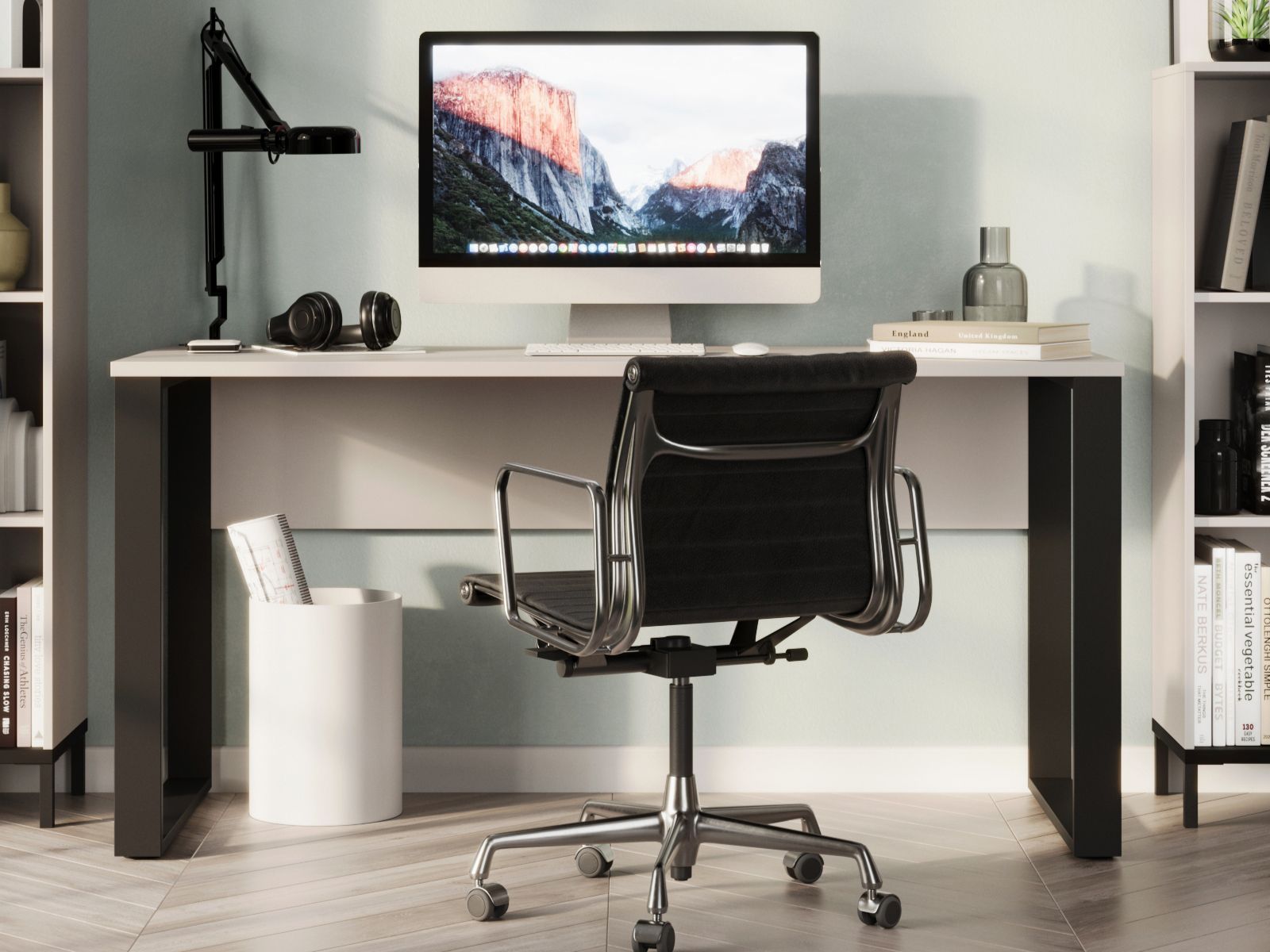 Bureau POLYGON 150 cm kasjmier/zwart