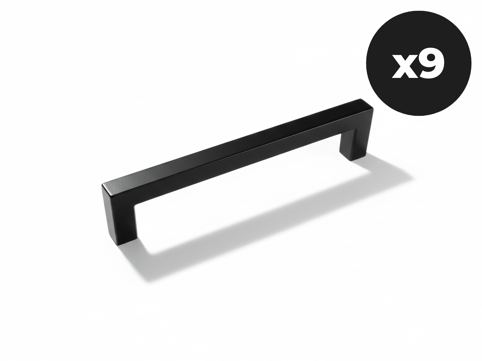 Set van 9 handgrepen WASHING zwart