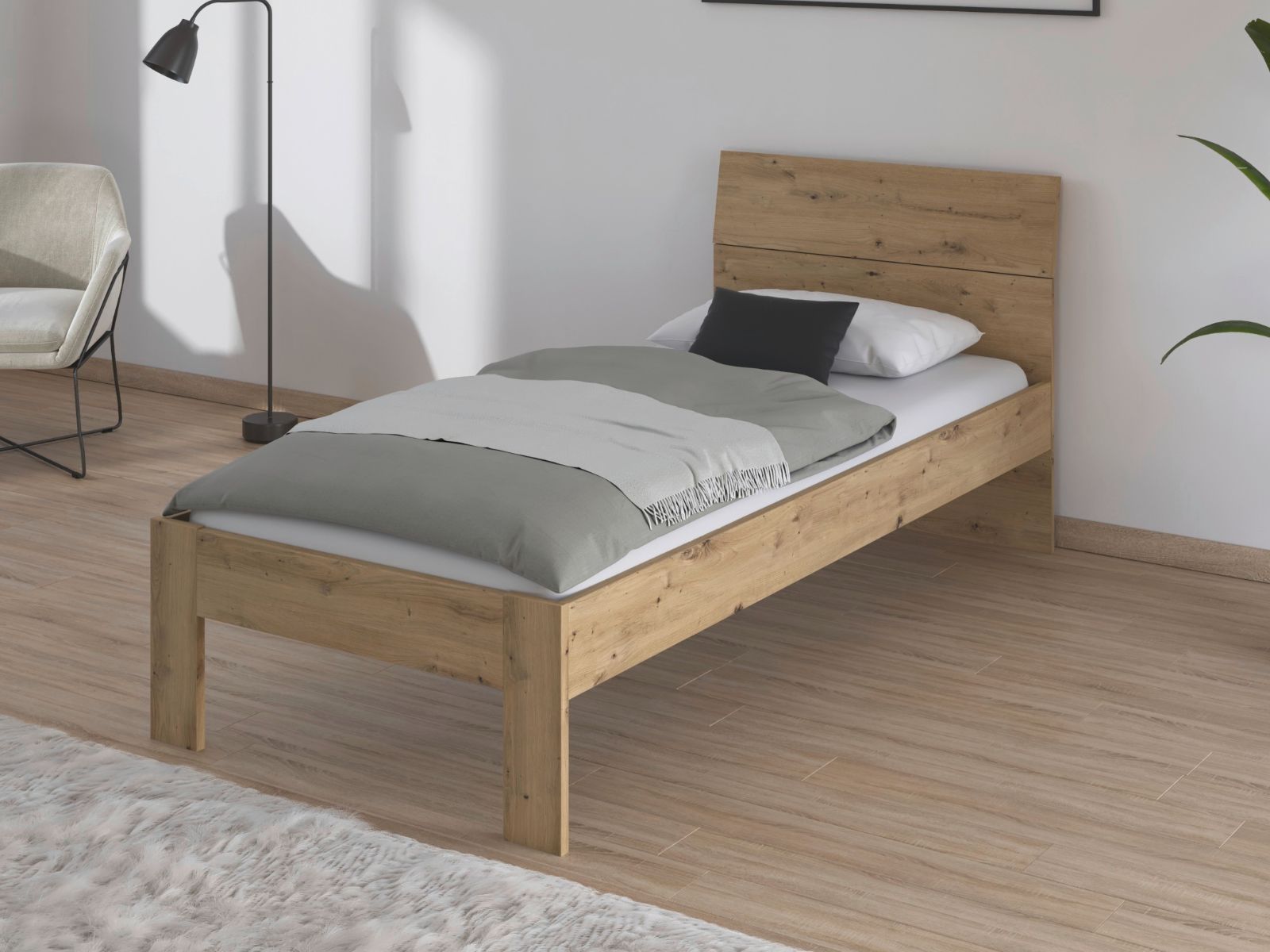 Bed FLASH 90x200 cm artisan eik