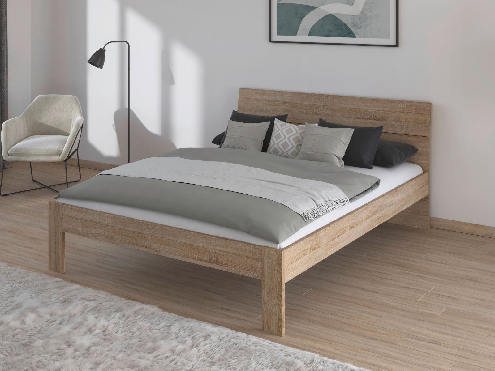 Bed FLASH 160x200 cm sonoma eik