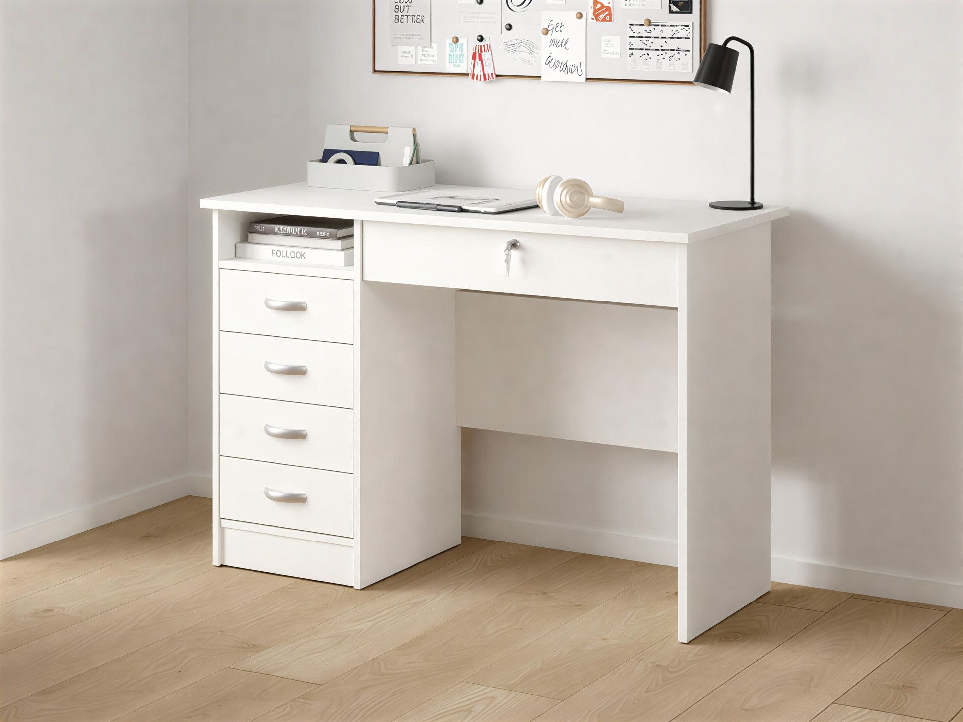 Bureau FAUNA 5 lades wit