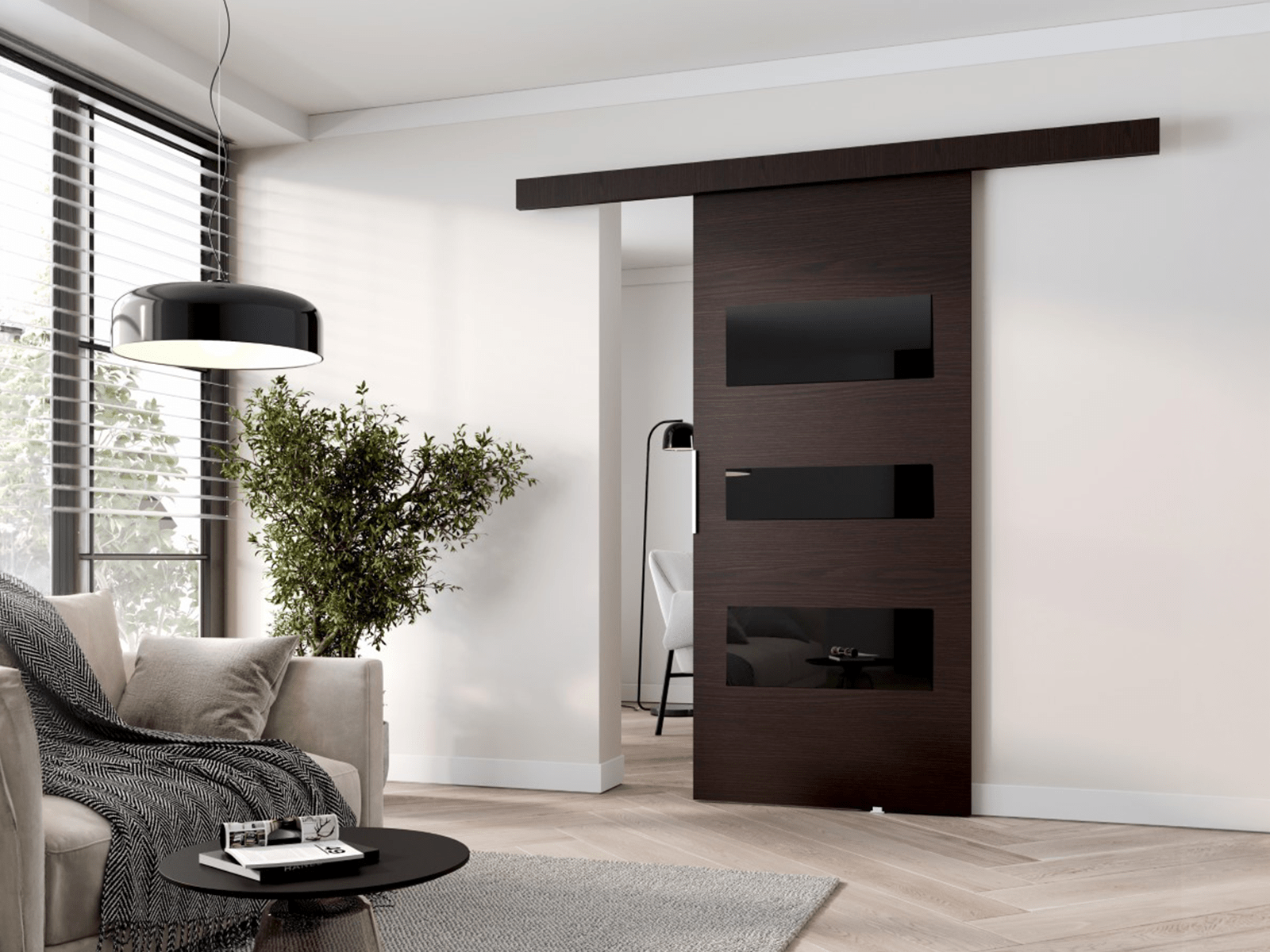 Schuifdeur CORWEL 106 cm wengue