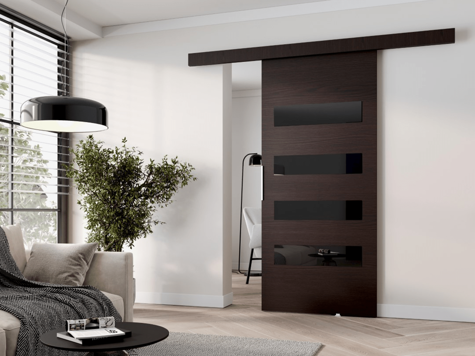 Schuifdeur CLAUDINE 106 cm wengue