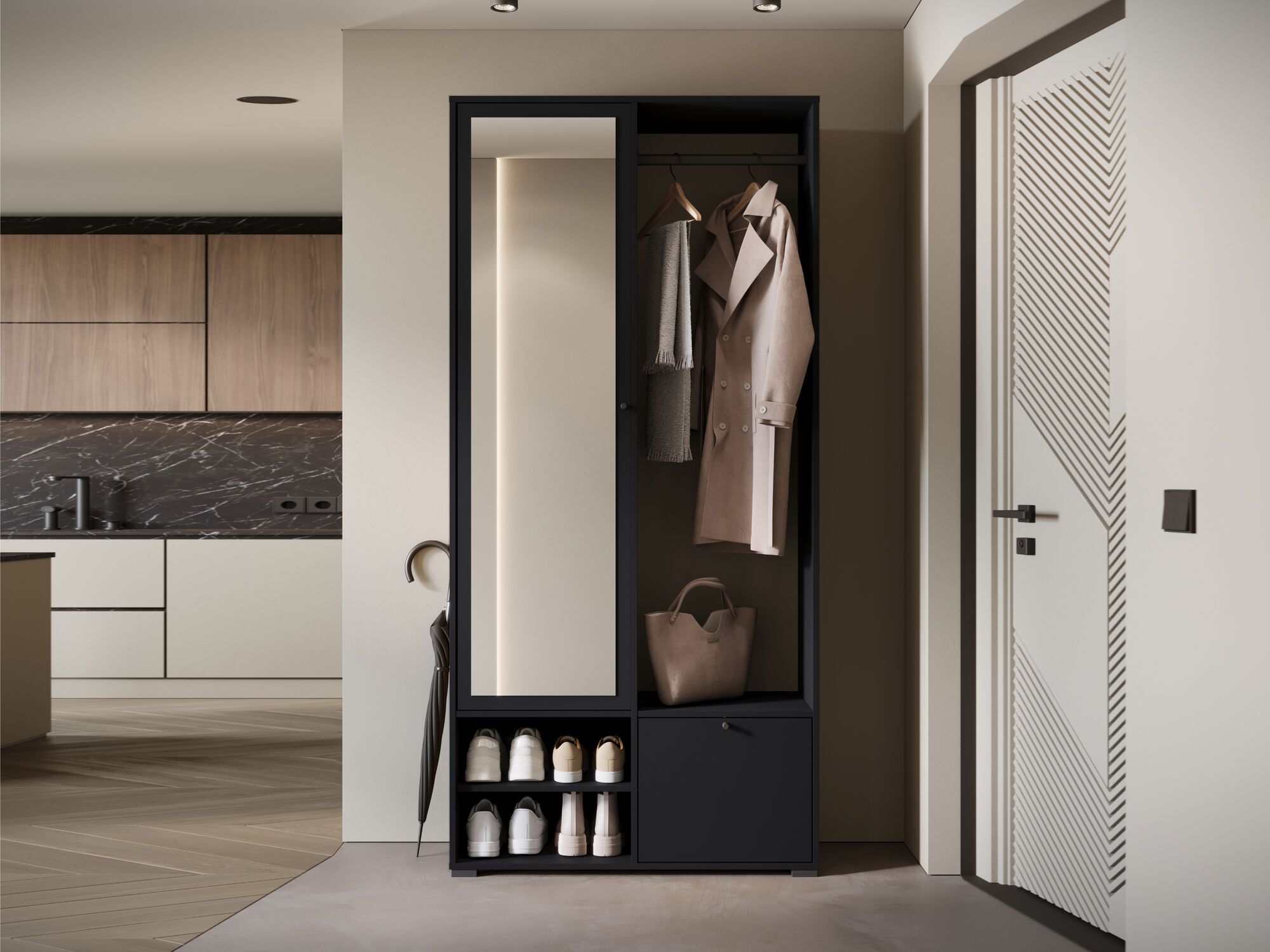 Vestiaire DAFFY 1 deur grafiet