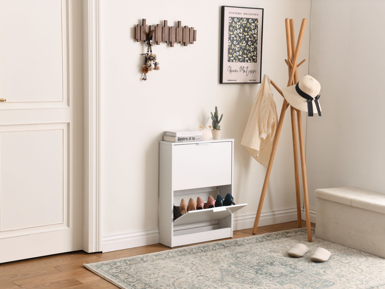 Schoenenkast ARLA 2 deuren wit