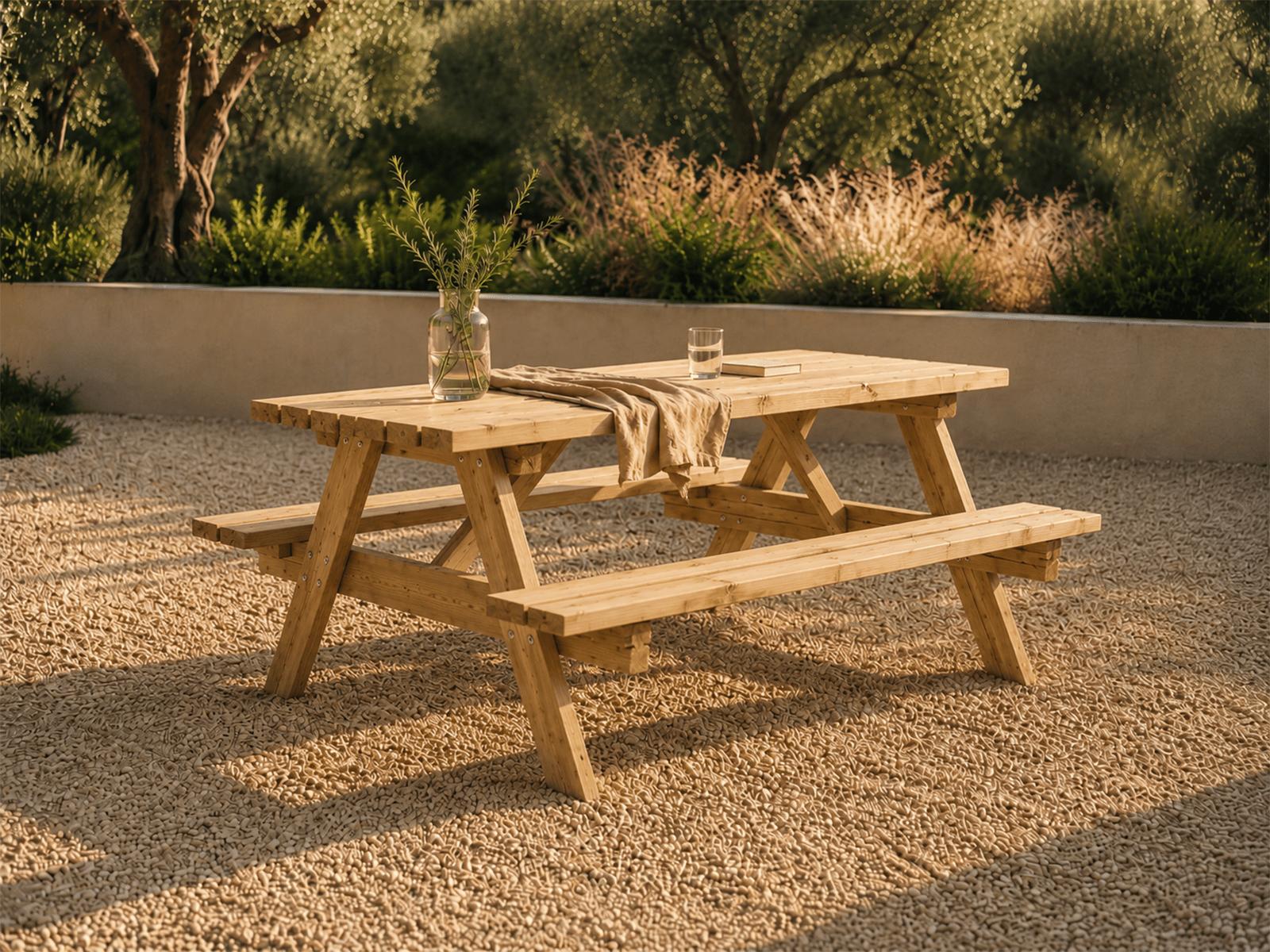 Picknicktafel FLORENCE 4 personen noorse den/spar