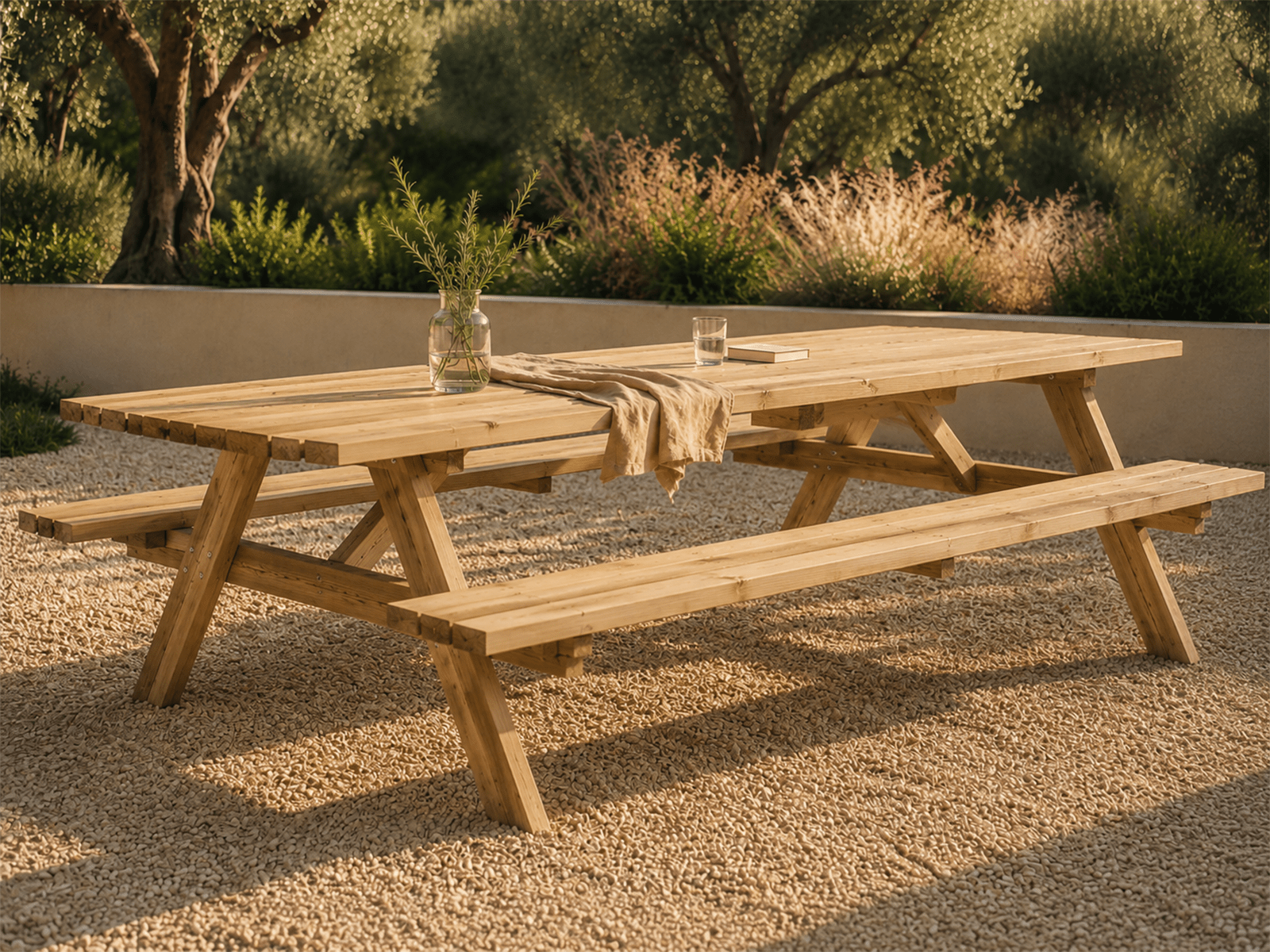 Picknicktafel FLORENCE 8-10 personen noorse den/spar