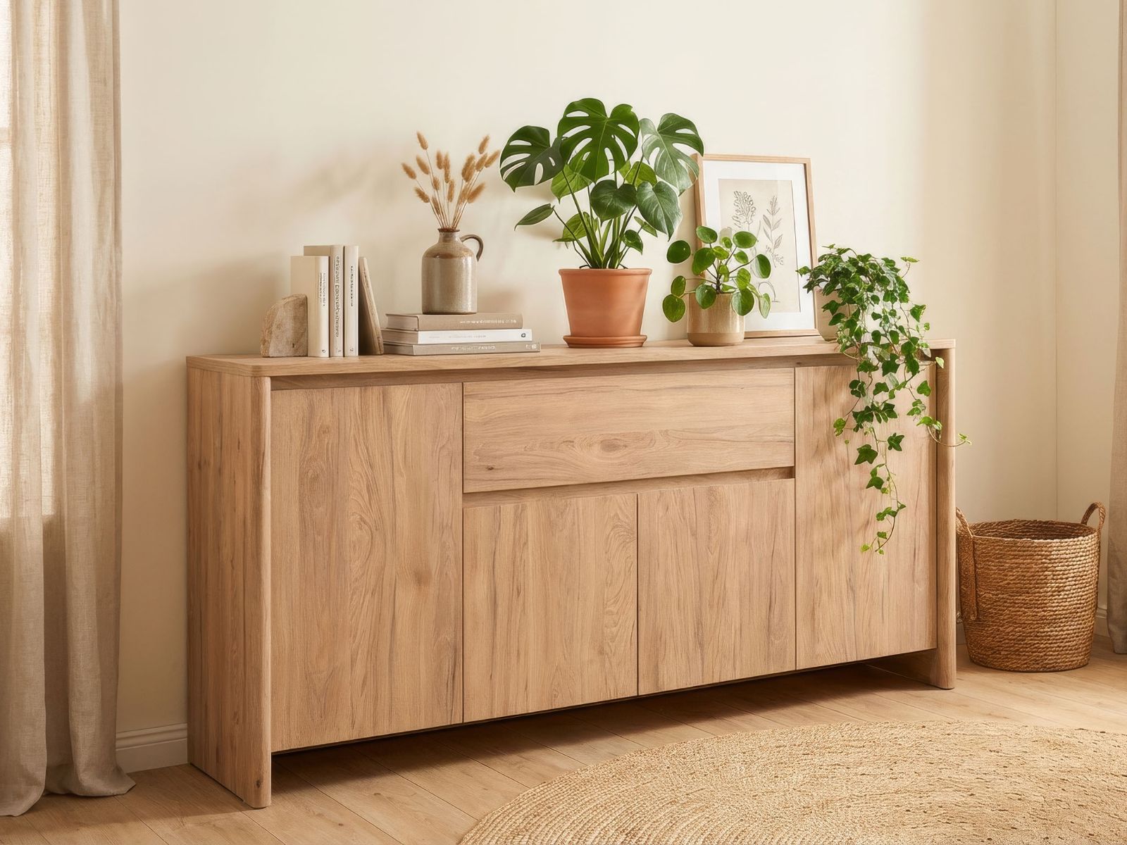 Dressoir GENIUS 4 deuren 1 lade jackson eik