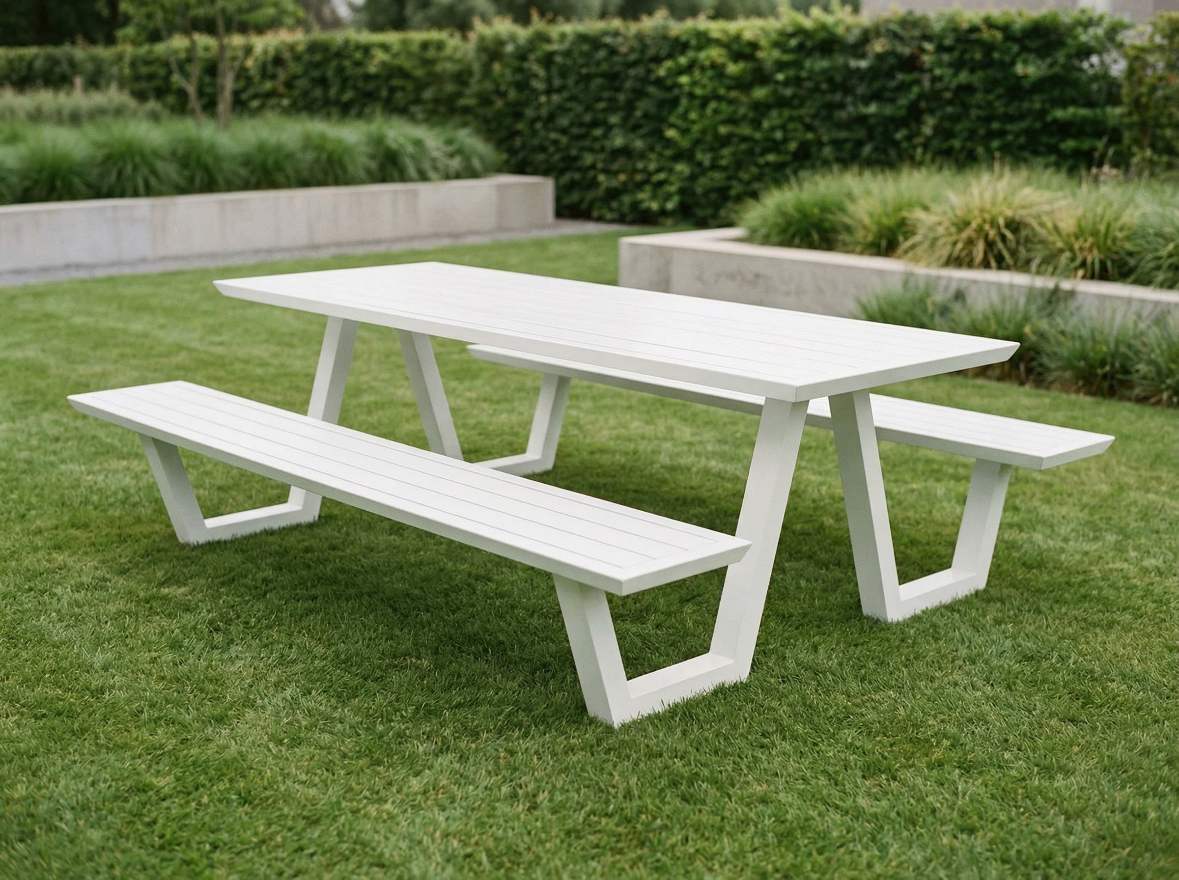 Picknicktafel BOLERO 240 cm aluminium wit