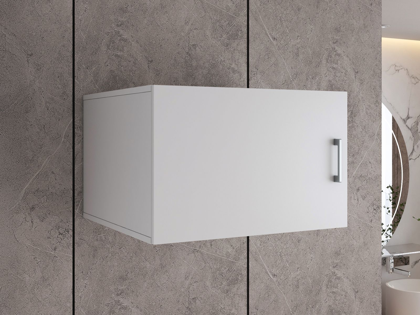 Opzetkast WASHING 1 deur wit