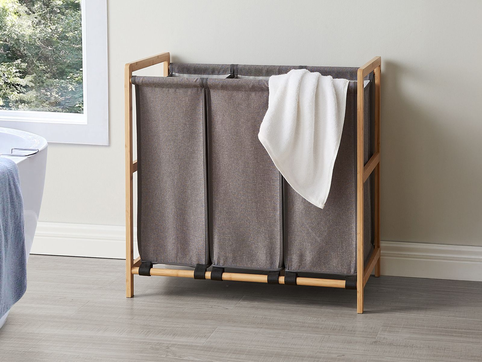 Wassorteerder WASHING 3 vakken grijs