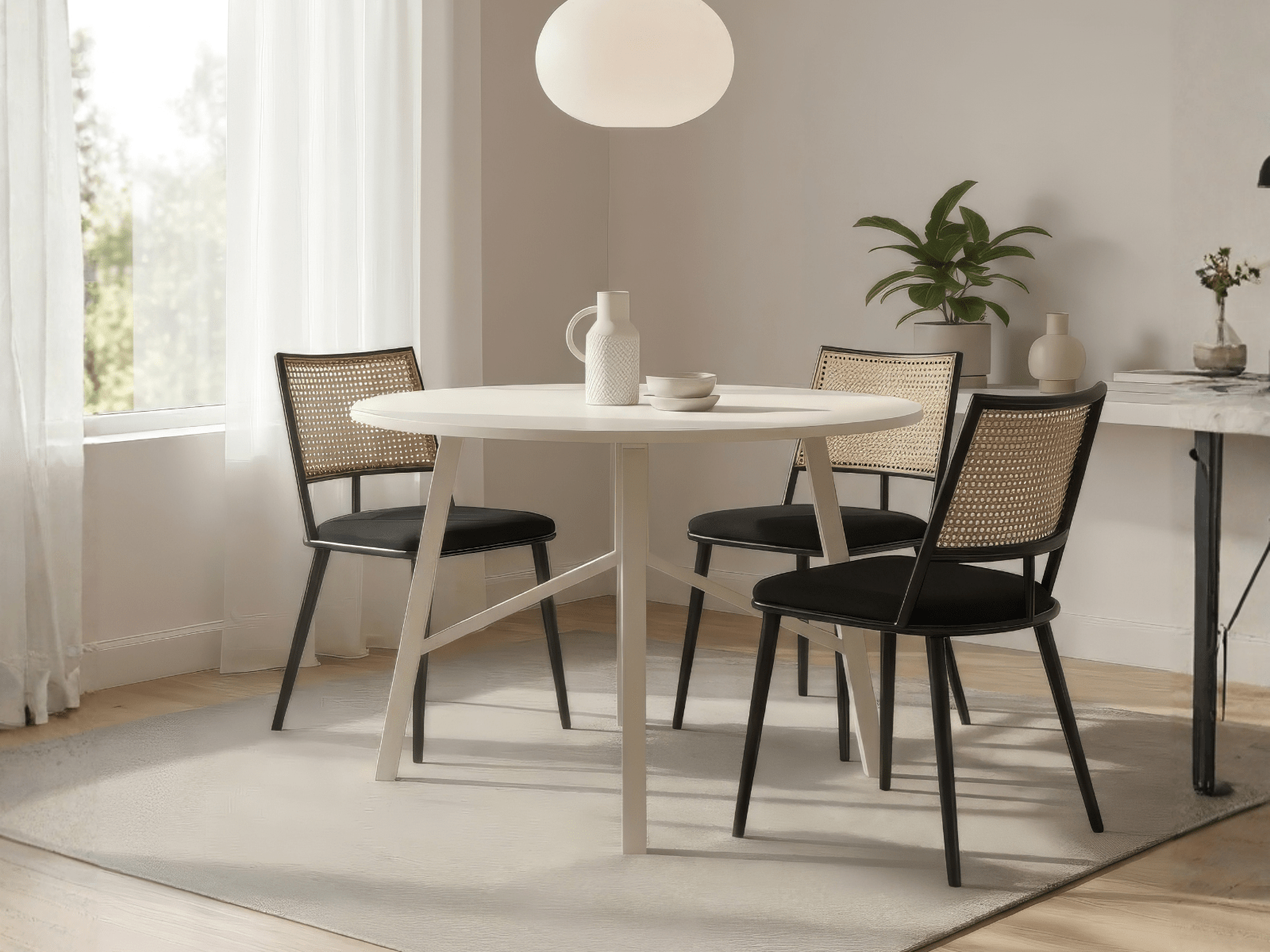 Ronde eettafel ELUKASO Ø 100 cm kasjmier