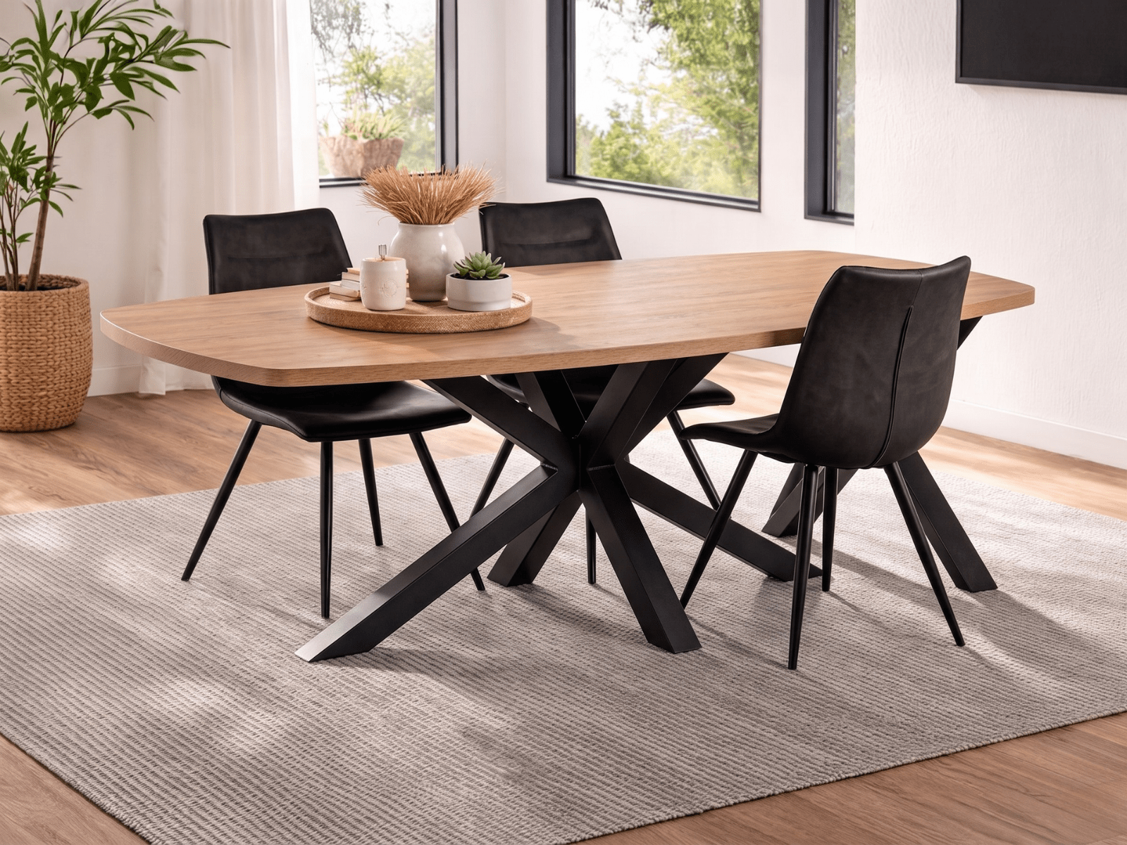 Ovale eettafel MARNOIX 230 cm franse eik