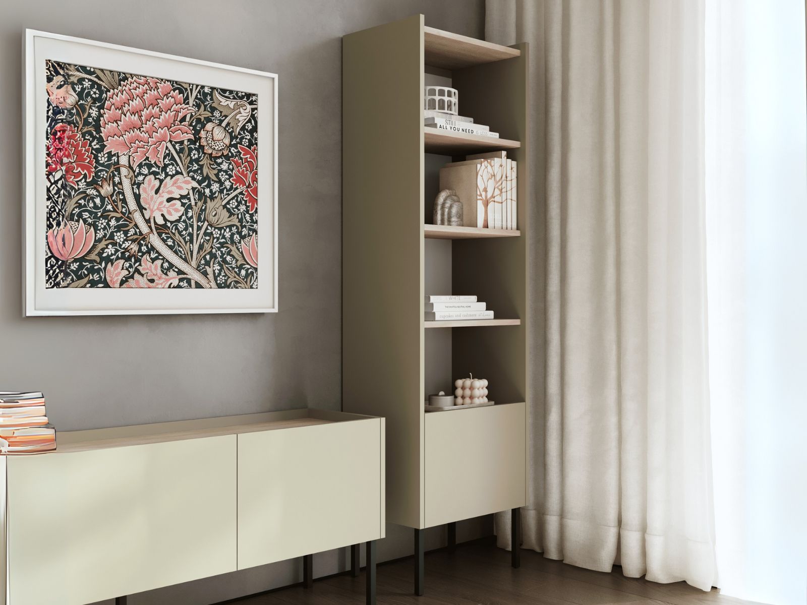 Kast JULIE 50 cm acacia/olijf