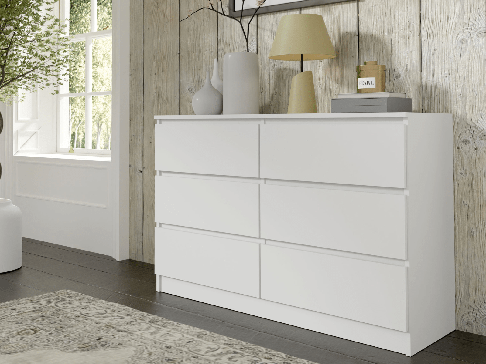 Commode MAJDA 6 lades wit