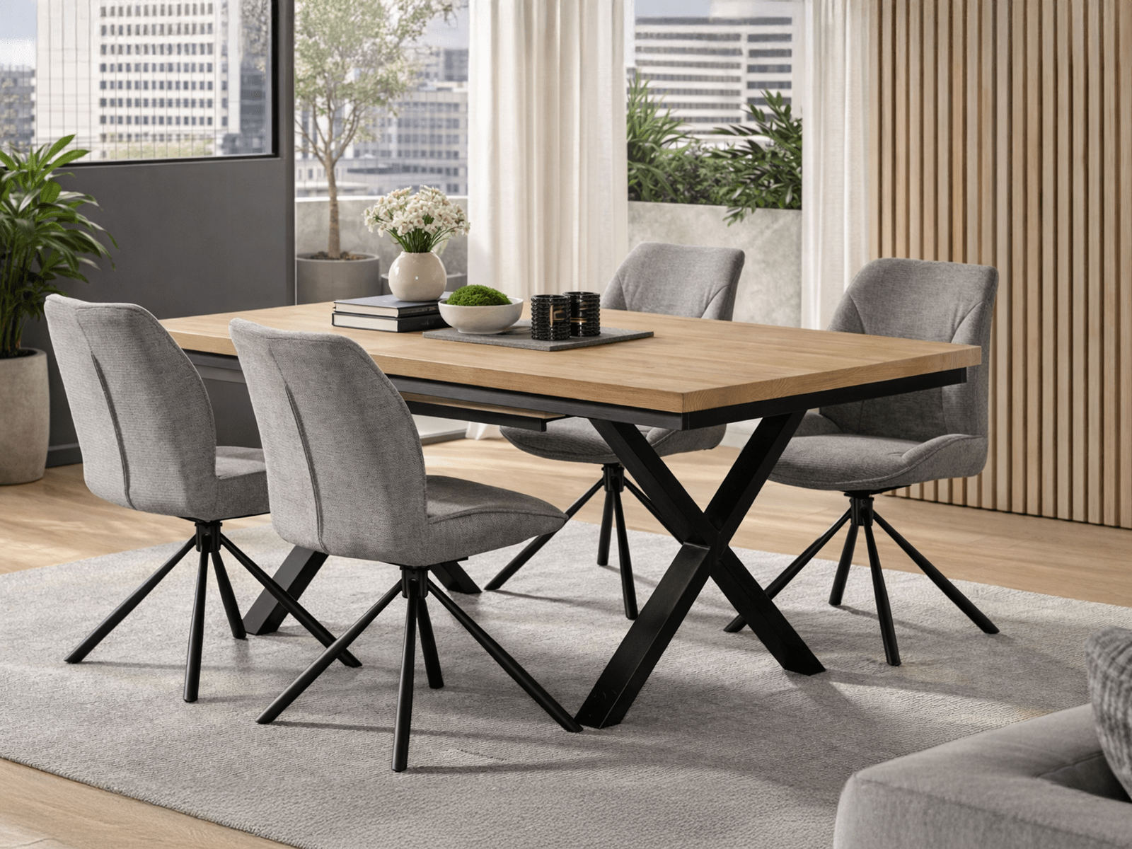 Verlengbare eettafel MARNOIX 190>250 cm franse eik