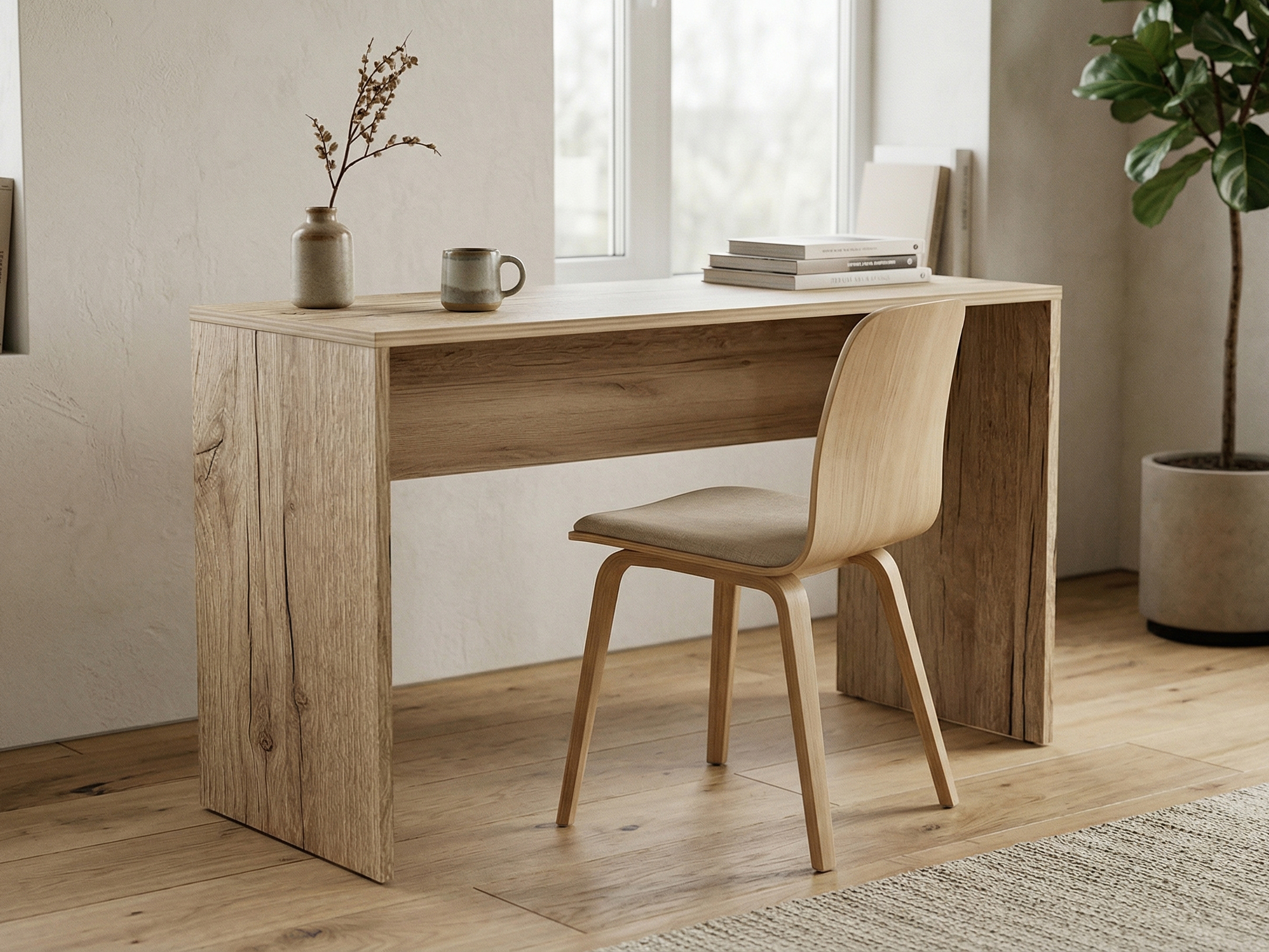 Bureau AGAMIR 130 cm natuurlijke eik