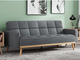 Slaapbank ADOMAKA 2 plaatsen grijs 