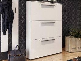 Schoenenkast UTANA 3 deuren 100 cm wit 