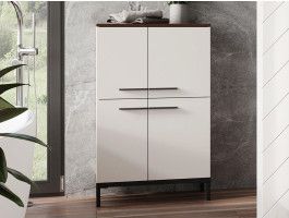 Commode YONA 4 deuren kasjmier/walnoot