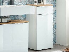 Onderkast PESTO 1 deur 1 lade wit/navarra eik