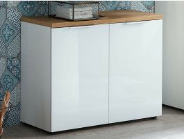 Wastafel kast PESTO 2 deuren wit/navarra eik