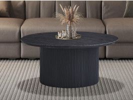 Ronde salontafel LARUSSO 80 cm donkerbruin