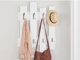 Kapstok WALL 8 haken wit 