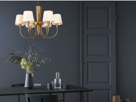 Luster OLGA 6 lampen goud 